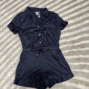 Victoria's Secret Midnight Blue Satin Top